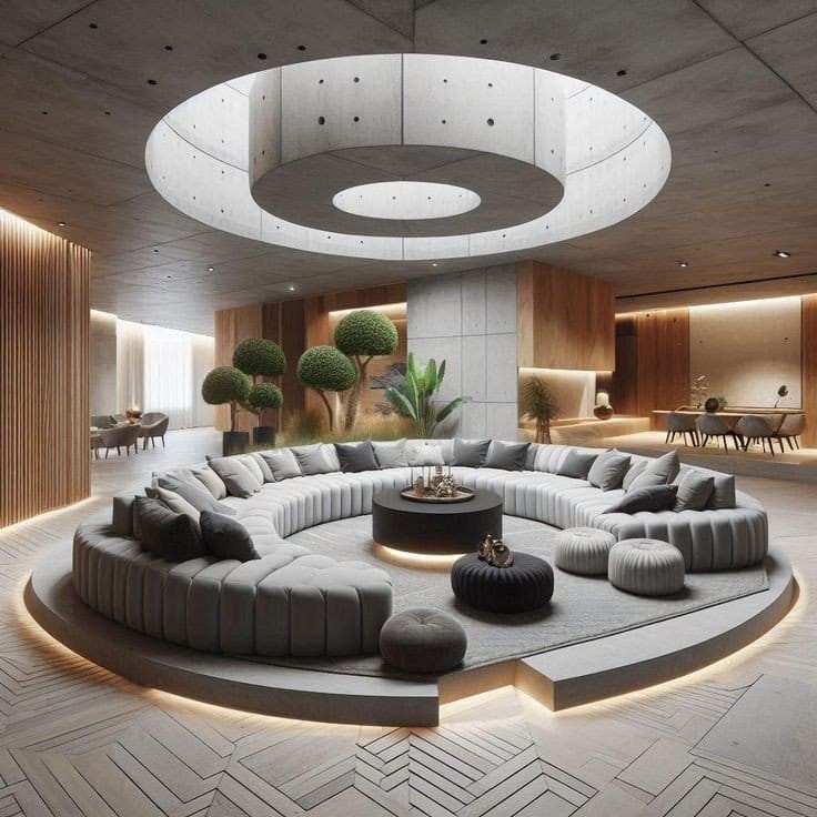 Sofa with a Circular Layout