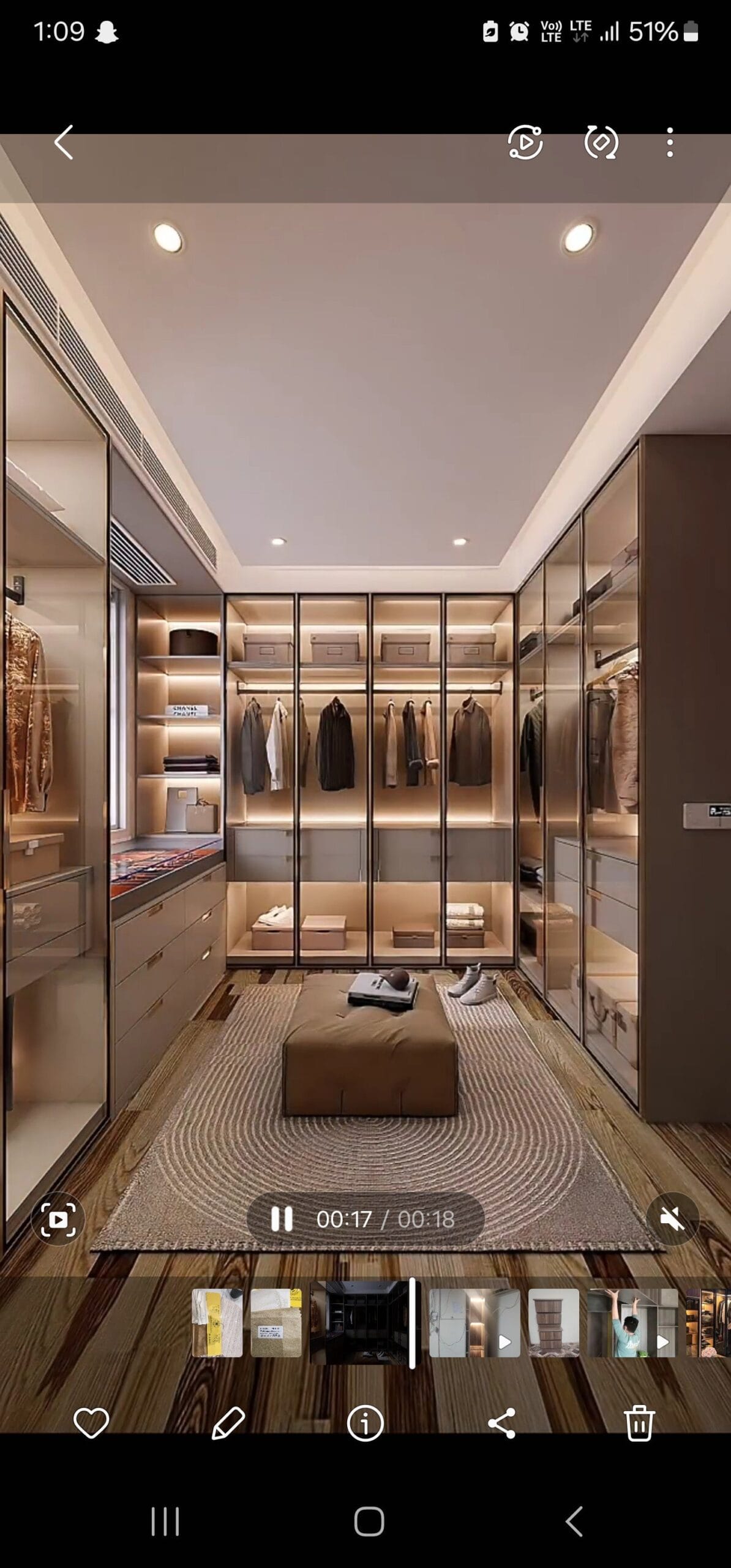 Contemporary Walkin wardrobe