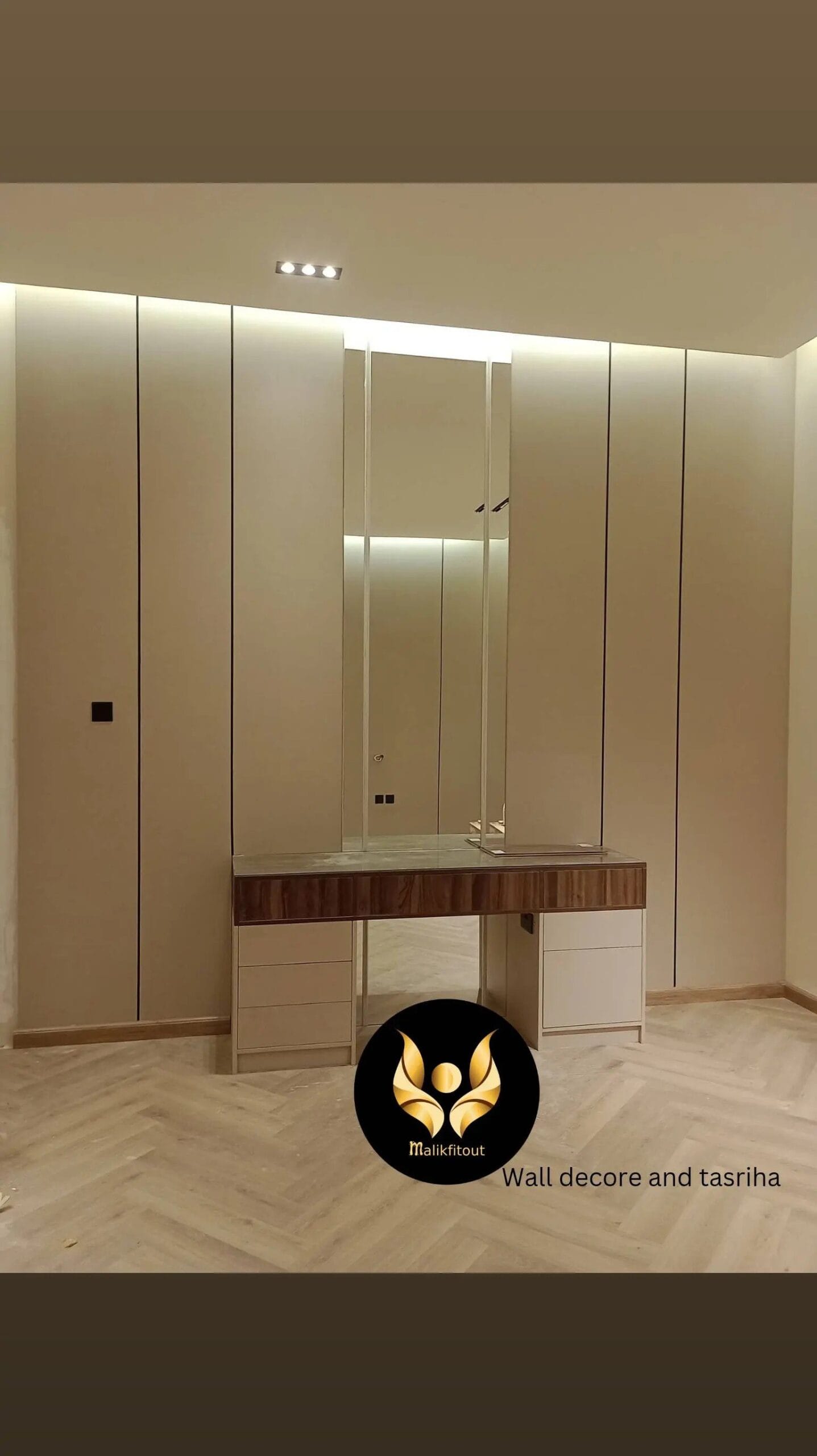 Modern Bedroom with a Dressing Area